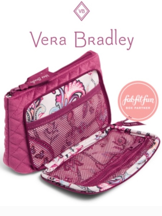 Vera Bradley Handbags - 💐 Plush Vera Bradley Compact Organizer in Majestic Pink/Felicity Paisley Pink